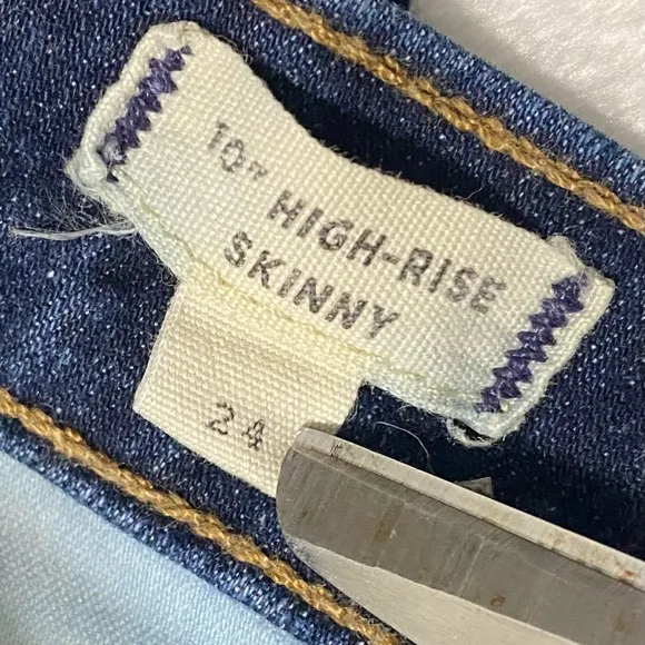 Madewell Blue Cropped Ankle Jeans High-Waisted