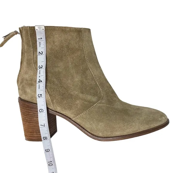 Madewell EUC Ames Suede Ankle Boots SZ 11 Brown Olive Green