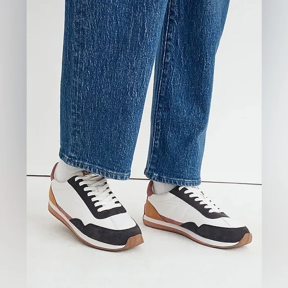 Madewell League Sneakers in Washed Nubuck and Suede