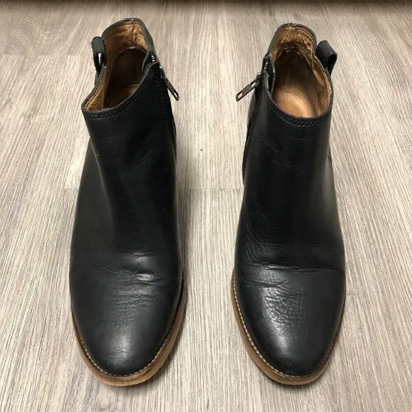 Madewell The Billie Boots Black Leather Ankle Booties Women's Size 9.5 Shoes