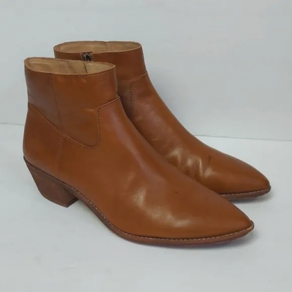 Madewell The Charley Boot in Leather Color Brown English Size 11