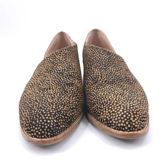 Madewell The Lucie Shoe Spotted Calf Hair Stacked Heel Size 6.5
