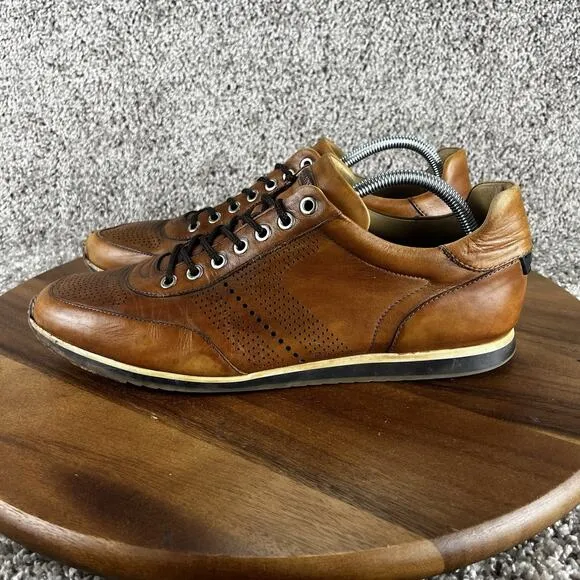 Magnanni Pueblo Casual Sneaker Shoe Mens 10 M 14804 Brown Leather Spain Designer