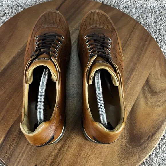 Magnanni Pueblo Casual Sneaker Shoe Mens 10 M 14804 Brown Leather Spain Designer