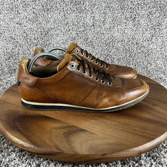 Magnanni Pueblo Casual Sneaker Shoe Mens 10 M 14804 Brown Leather Spain Designer