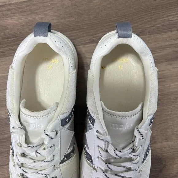 Maje white sneakers  leather and suede Sz 40