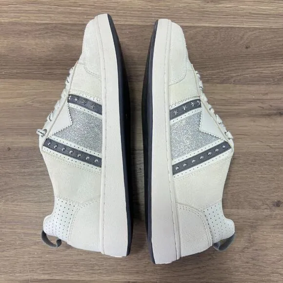 Maje white sneakers  leather and suede Sz 40