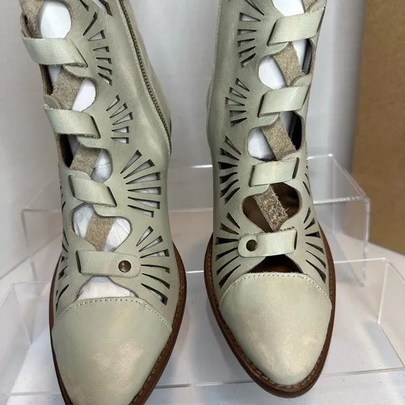 “Mallory” distressed leather cutout boots by Vera Cruz. New from Sundance