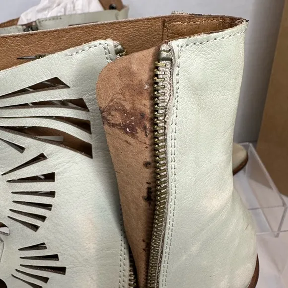 “Mallory” distressed leather cutout boots by Vera Cruz. New from Sundance