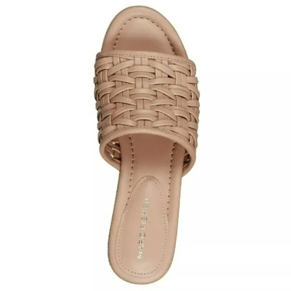 Marc Fisher Bashina Slip-on Casual Wedge Sandal Light Natural 7