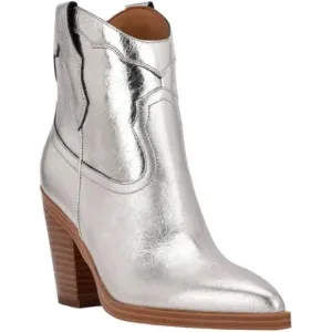 Marc Fisher Gona Women's Bootie in Metallic Silver NEW