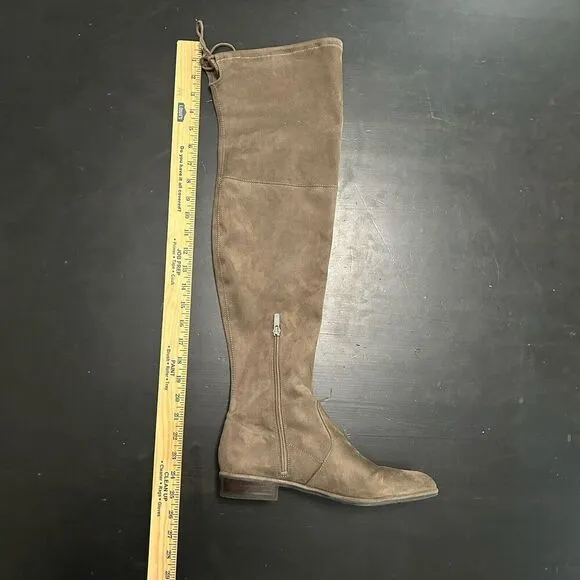 Marc Fisher Humor2 Over The Knee Boots Taupe Faux Suede Size 9.5 W