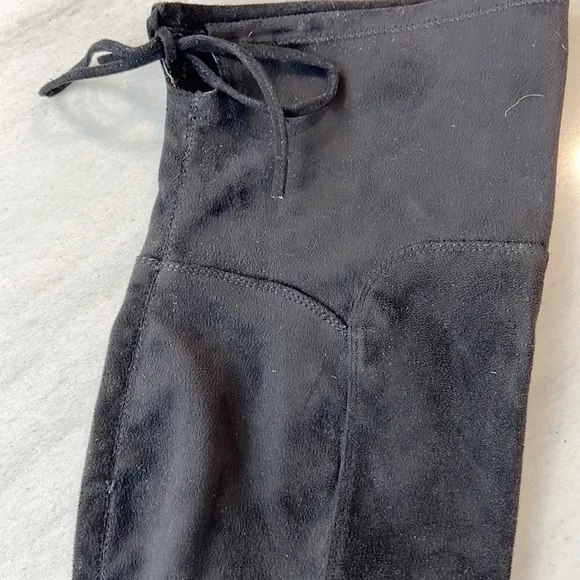 Marc FISHER Locket Over the Knee Boot Black Vegan Suede 7M