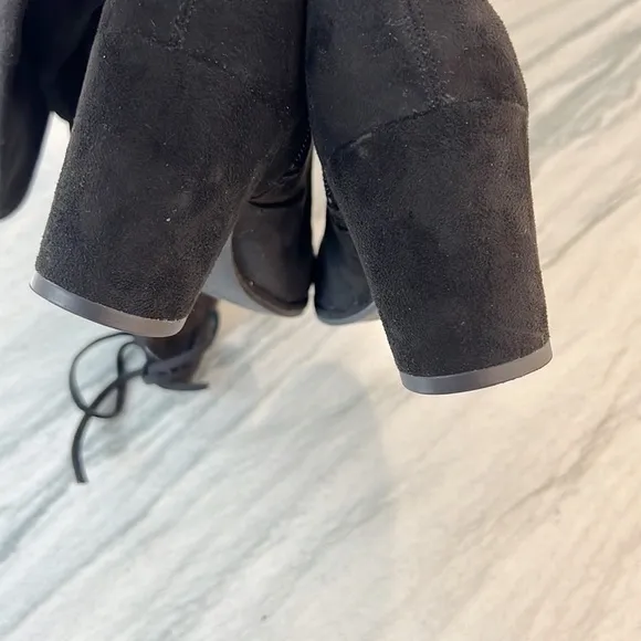 Marc FISHER Locket Over the Knee Boot Black Vegan Suede 7M