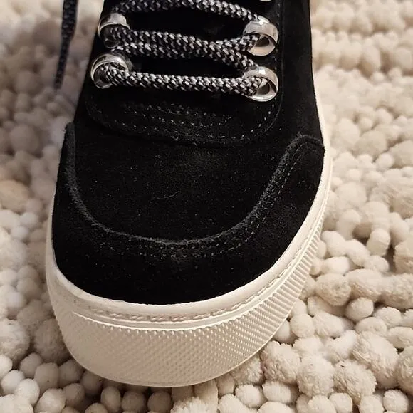 MARC FISHER SUMMA SHERPA BLACK SUEDE ANKLE BOOTIES 6.5 NWOB