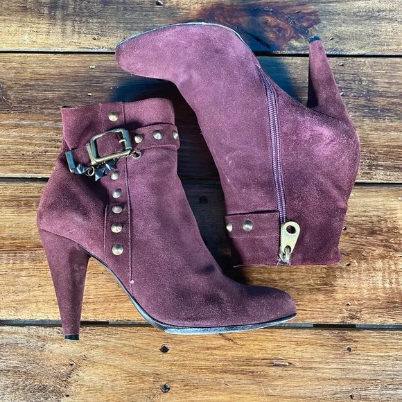 Marc Jacobs Studded Suede Booties w/ Stars