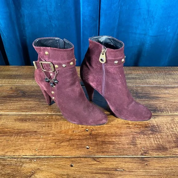 Marc Jacobs Studded Suede Booties w/ Stars