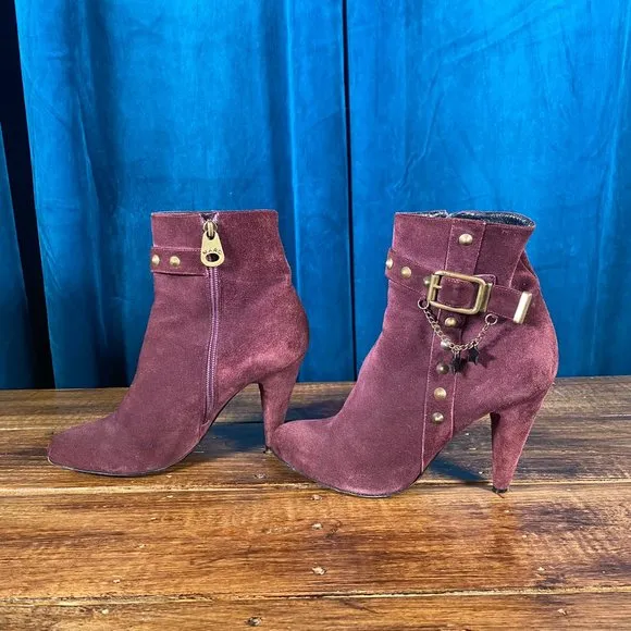 Marc Jacobs Studded Suede Booties w/ Stars