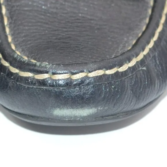 Marc Joseph Designer Black Pebbled Real Leather Horsebit Oxford Loafers Shoes 7