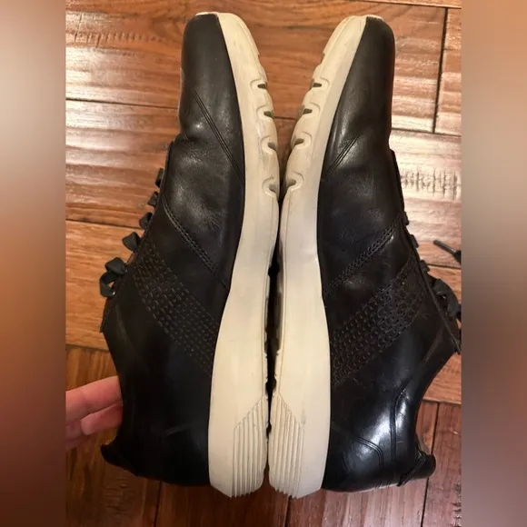 Marc Joseph New York Chelsea EXL011 Black Men 9.5 Leather Sneakers Shoes Brazil‎