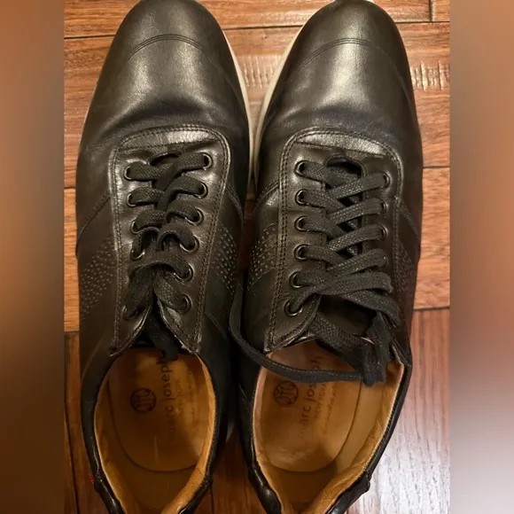 Marc Joseph New York Chelsea EXL011 Black Men 9.5 Leather Sneakers Shoes Brazil‎