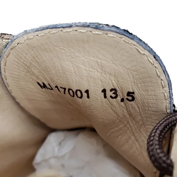 Marc Joseph | NIB Lincoln Bootie Navy Nubuck Leather Lace Up Boots Boy's 13.5