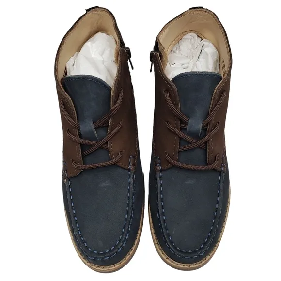 Marc Joseph | NIB Lincoln Bootie Navy Nubuck Leather Lace Up Boots Boy's 13.5