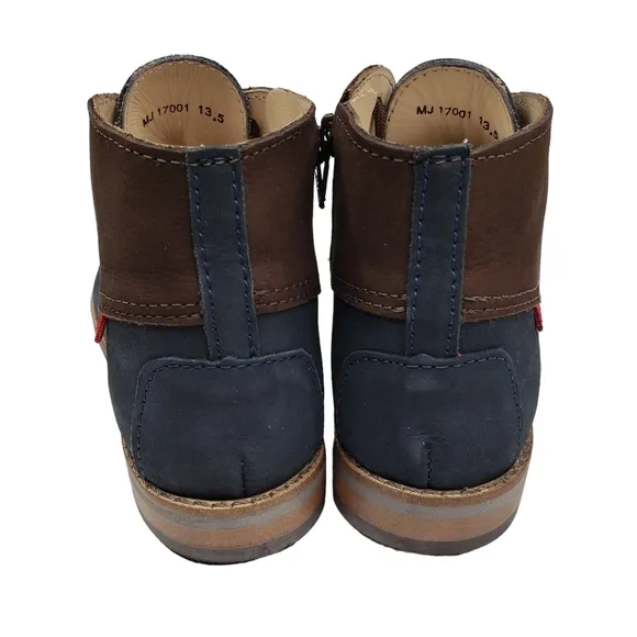 Marc Joseph | NIB Lincoln Bootie Navy Nubuck Leather Lace Up Boots Boy's 13.5