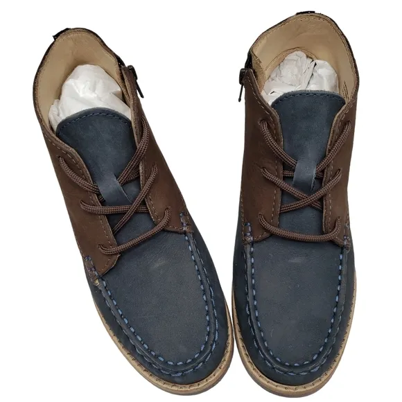 Marc Joseph | NIB Lincoln Bootie Navy Nubuck Leather Lace Up Boots Boy's 13.5