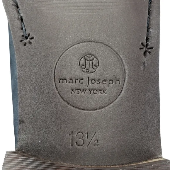 Marc Joseph | NIB Lincoln Bootie Navy Nubuck Leather Lace Up Boots Boy's 13.5