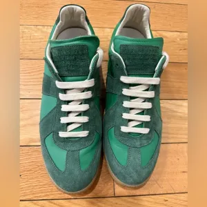 Margiela Green Suede and Leather Men's Sneakers