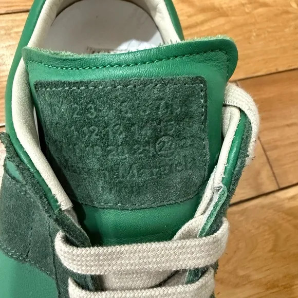 Margiela Green Suede and Leather Men's Sneakers