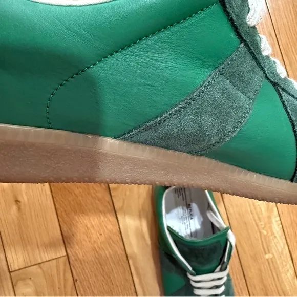 Margiela Green Suede and Leather Men's Sneakers