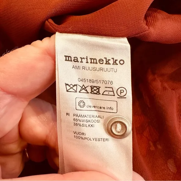 MARIMECKKO RUST RED SUMMER FALL DAY MIDI DRESS FLORAL PRINT FLOWER SUMMER XS