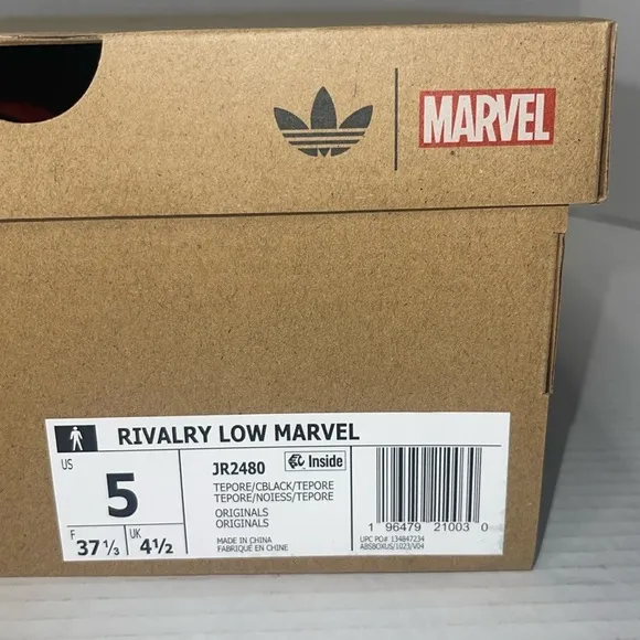 Marvel x Adidas Rivalry Low Deadpool &amp; Wolverine “Deadpool” (JR2480) Size: 5