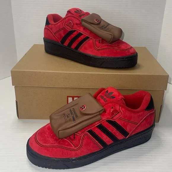 Marvel x Adidas Rivalry Low Deadpool &amp; Wolverine “Deadpool” (JR2480) Size: 5