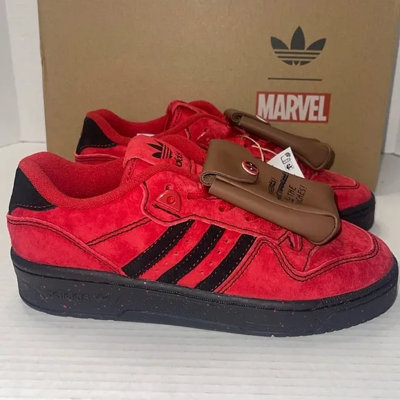 Marvel x Adidas Rivalry Low Deadpool &amp; Wolverine “Deadpool” (JR2480) Size: 5