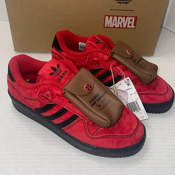 Marvel x Adidas Rivalry Low Deadpool &amp; Wolverine “Deadpool” (JR2480) Size: 5
