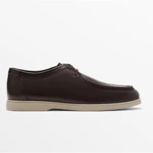 Massimo Dutti Man Brown Leather Shoes. Size 12.