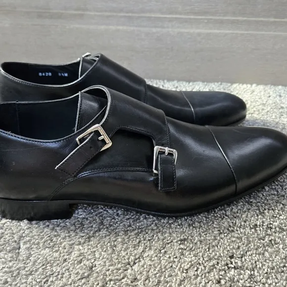 Massimo Matteo Italian Double Monk Double Strap Shoes NEW size 9.5