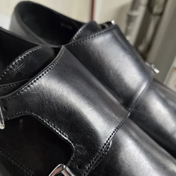 Massimo Matteo Italian Double Monk Double Strap Shoes NEW size 9.5