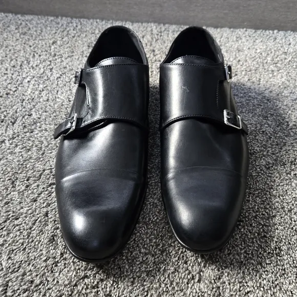 Massimo Matteo Italian Double Monk Double Strap Shoes NEW size 9.5
