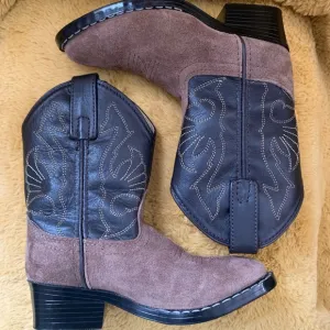 Masterson Boot Company Leather Suede Cowboy Boots Kids Size 10.5