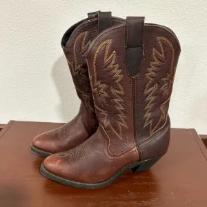 Masterson Brown Western Leather Cowboy Boots Size 7.5
