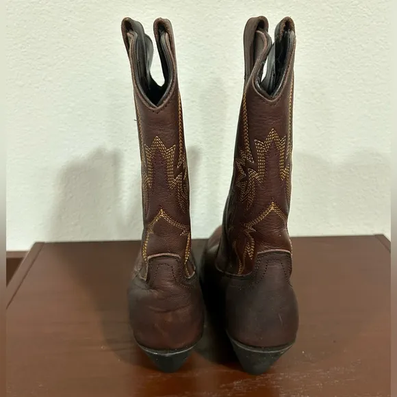 Masterson Brown Western Leather Cowboy Boots Size 7.5