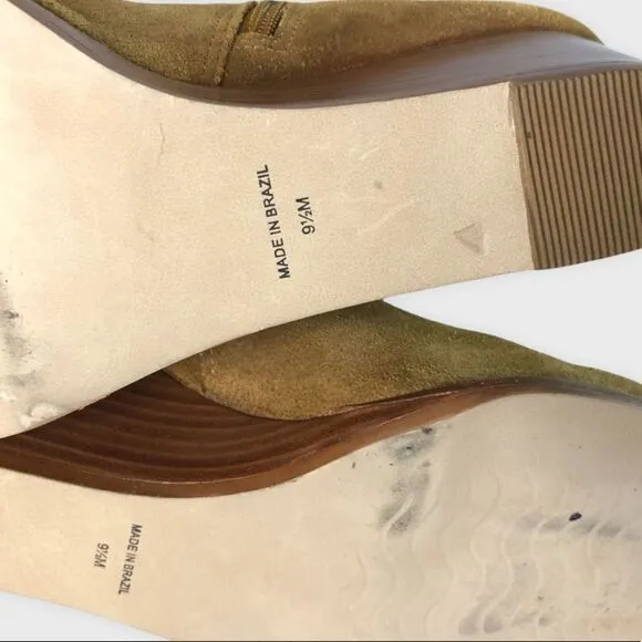 Matisse Essentials Suede Wedge Boots Size 9 1/2 In Fawn