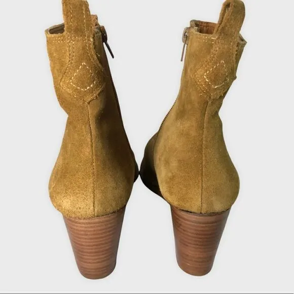 Matisse Essentials Suede Wedge Boots Size 9 1/2 In Fawn