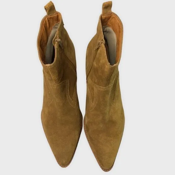 Matisse Essentials Suede Wedge Boots Size 9 1/2 In Fawn