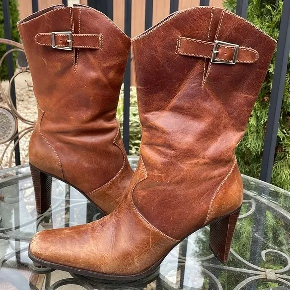 Matisse Tan Leather Boots Size 9M