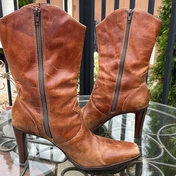 Matisse Tan Leather Boots Size 9M